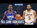 LA Clippers vs LA Lakers - Full Game Highlights | 2020 NBA Preseason