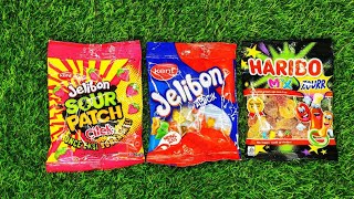 Satisfying video ASMR, Jelibon sour patch, Jelibon 2, Haribo mix zourr.🫶👍👌💯😋😎🤩🎂🍪🍭🍬🍋🍒🍓🥥🍫🎁