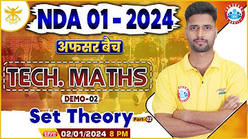 UPSC NDA 01-2024 | NDA Technical Maths Class, Set Theory, Tech Maths By Vishal  Sir