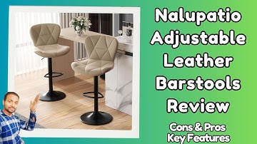 NEW Nalupatio Adjustable Leather Barstools Review - Top 5 Best Swivel Bar Chairs under $200