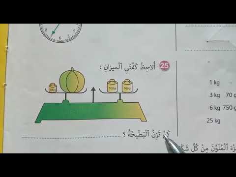 تحديد كتلة على الميزان ذو الكفتين ميزان روبيرفال في حالة التوازن