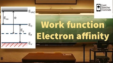 Work function | Electron affinity | EBD | Prequel to Metal-Semiconductor contacts