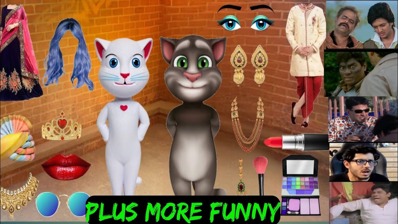 Two talking tom billu & billa dulha dulhan bridal makeup💄👄👰_♂️💅 funny comedy video Part 1 Ak Zoo