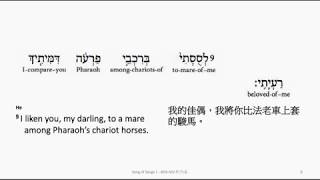 Song of Songs 1: Hebrew interlinear audio Bible 希伯來文聖經:雅歌第一章