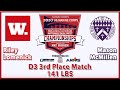 2020 NWCA Multi-Division National Duals | D3 3rd Place | Lomenick vs McMillen ( 141 )