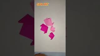 Origami paper Flower making #spnart #diy #artandcraft #craft #origamiflower #origami#papertulip