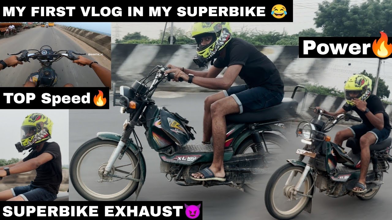 TVS XL RIDE🔥| MY FIRST VLOG IN MY SUPERBIKE 😂| TOP SPEED⚡| TVS XL 😍 ...