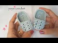 كروشية لكلوك سهل جداً !!!!  أولادى وبناتى/ صيفى وشتوى/ من 0 الى 3 شهور Crochet a shoes #يويو_كروشية