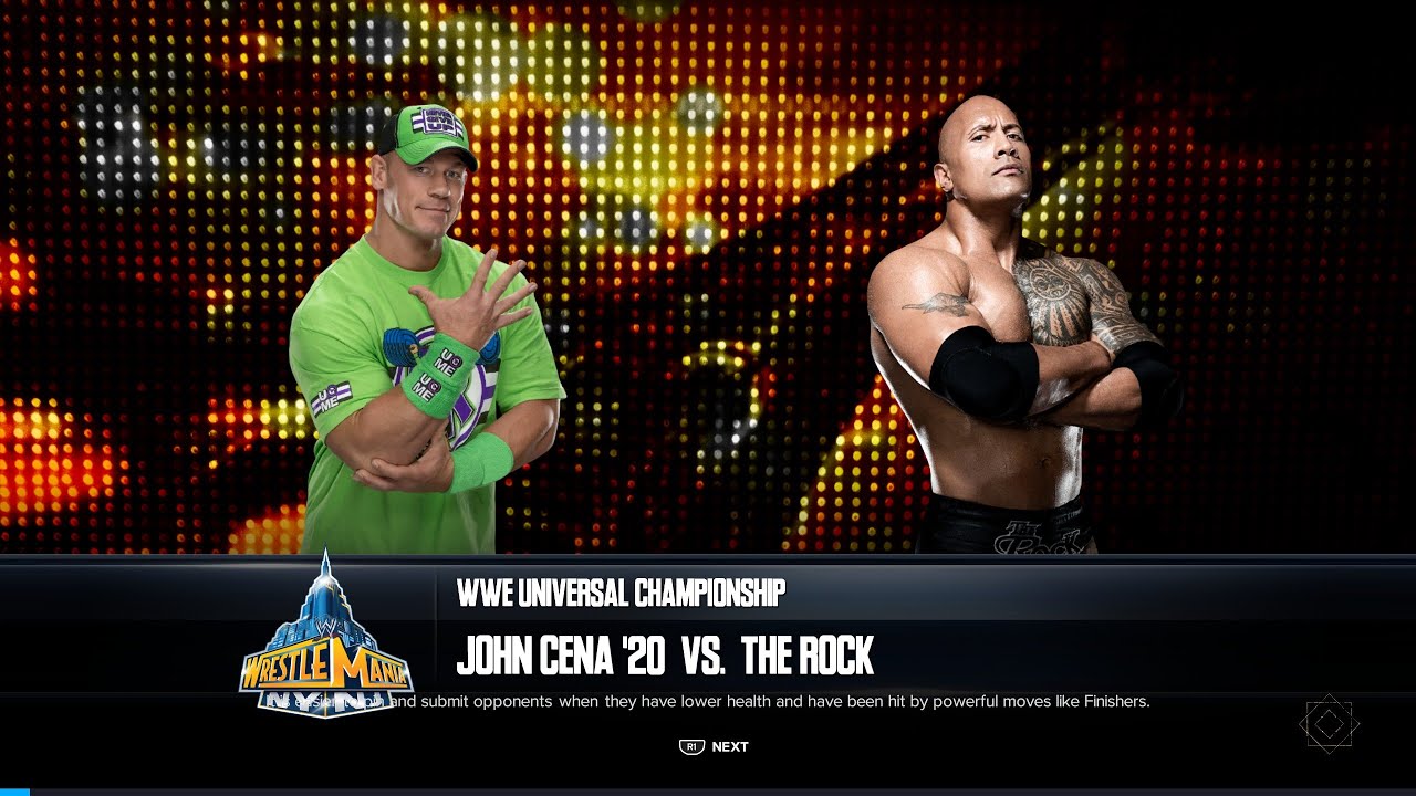 JOHN CENA '20 VS THE ROCK WWE UNIVERSAL CHAMPIONSHIP WWE2K24 - YouTube