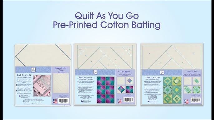 Quilt As You Go Pre-Printed Batting - Sophie Tote Bag