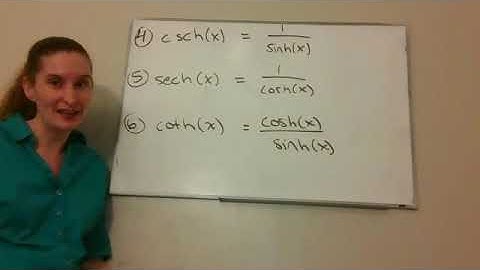 Calculus 2   Hyperbolic Functions
