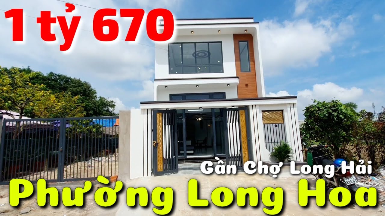 Nhà lầu mới 1 tỷ 670 triệu đường nhựa gần Chợ Long Hải phường Long Hoa Tây Ninh