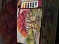 landscape painting🎨 #water colour#  beautyful neture #art #drawing