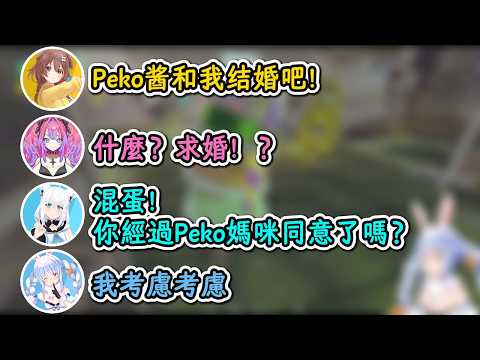突然向族長求婚的沁音！好狐：經過媽咪同意了嗎混蛋！Vivi：什麼？求婚！？【白上吹雪×戌神沁音×兔田佩克拉×綺綺羅羅薇薇×輪堂千速】【hololive中文精華】【ホロライブ切り抜き】