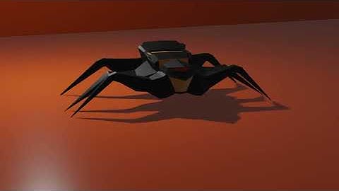 3d Low Poly spider Short