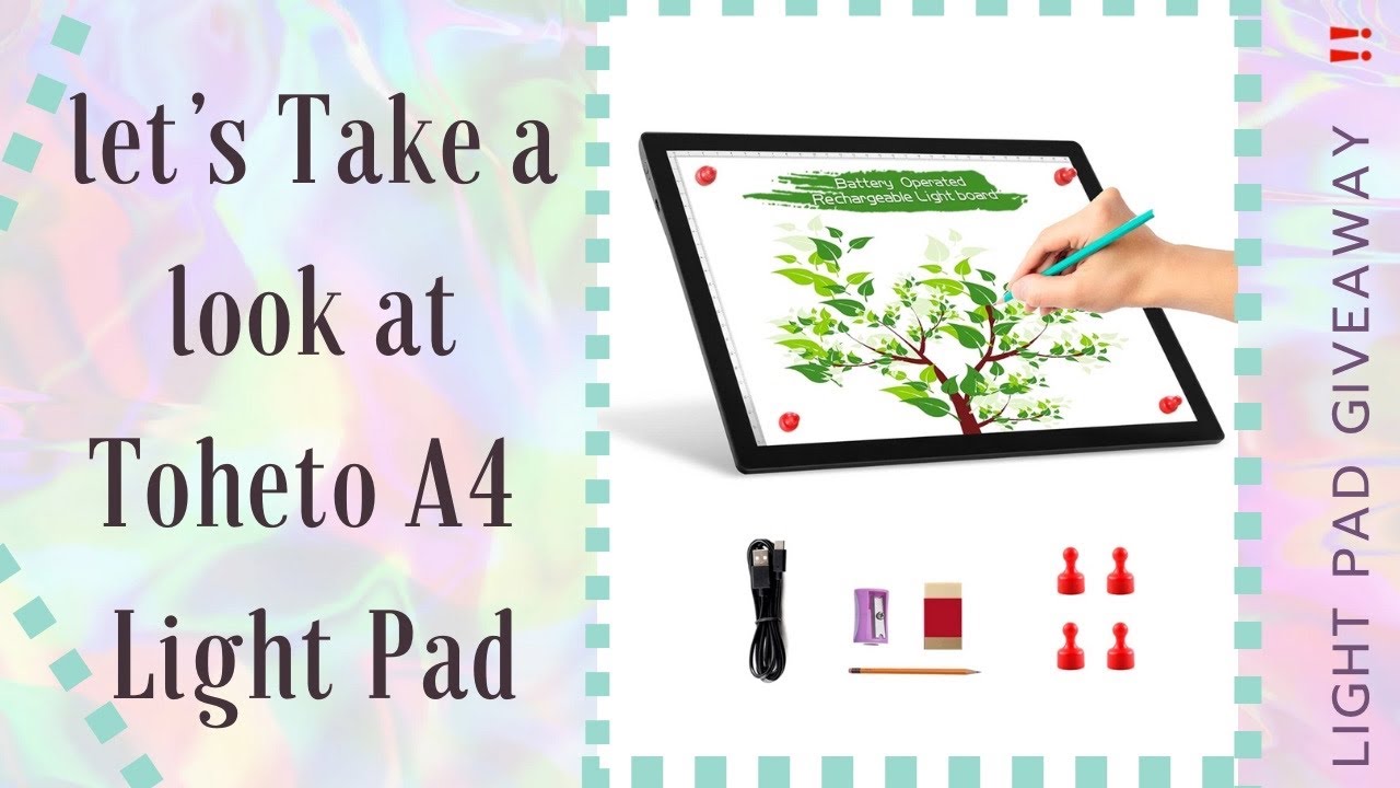 A3 Light Pad, TOHETO Draadloze Batterij Aangedreven