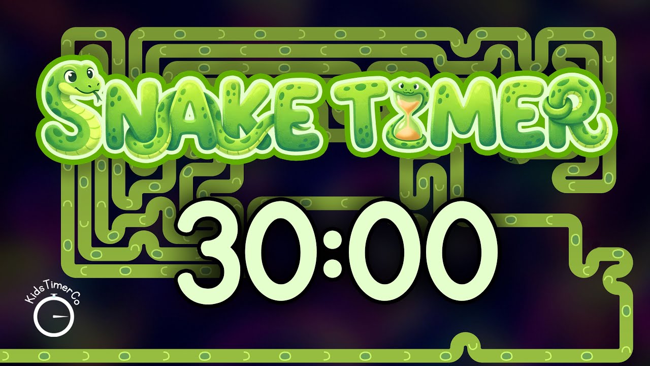 30 Minute Snake Maze Challenge! 🐍 Fun Visual Timer for Kids