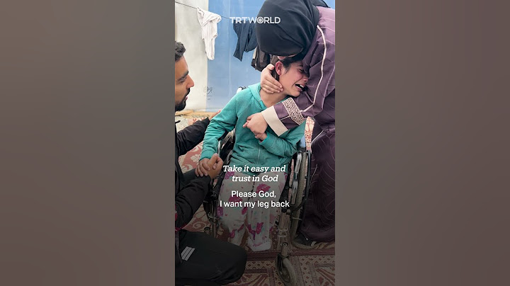 Palestinian girl cries after losing her leg to Israeli attack on Rafah, Gaza