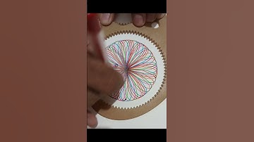 Rainbow Spirograph Pattern | #diy #shorts #spirograph