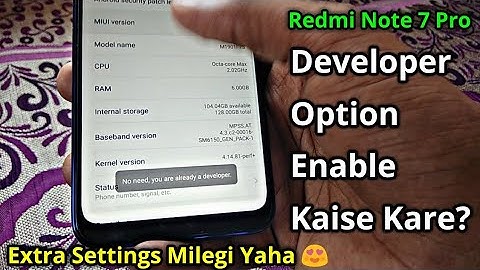 Redmi Note 7 Pro Me Developer Option Kaise Enable Kare 🙄 | How To Enable Developer Option