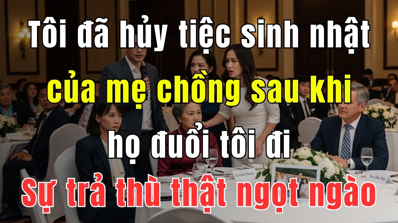 Tôi đã hủy tiệc sinh nhật của mẹ chồng sau khi họ đuổi tôi đi – Sự trả thù thật ngọt ngào