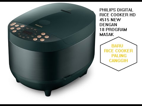 TERBARU | PHILIPS RICE COOKER 18 PROGRAM MASAK HD 4515