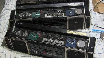 DoDeCaHORN or Mega Bass Sony CFS-D10 Cassette player radio demonstration 17 October 2025