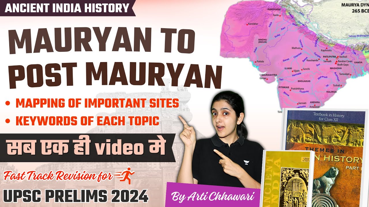 Mauryan to Post Mauryan | Ancient History NCERT Revision | UPSC Prelims ...