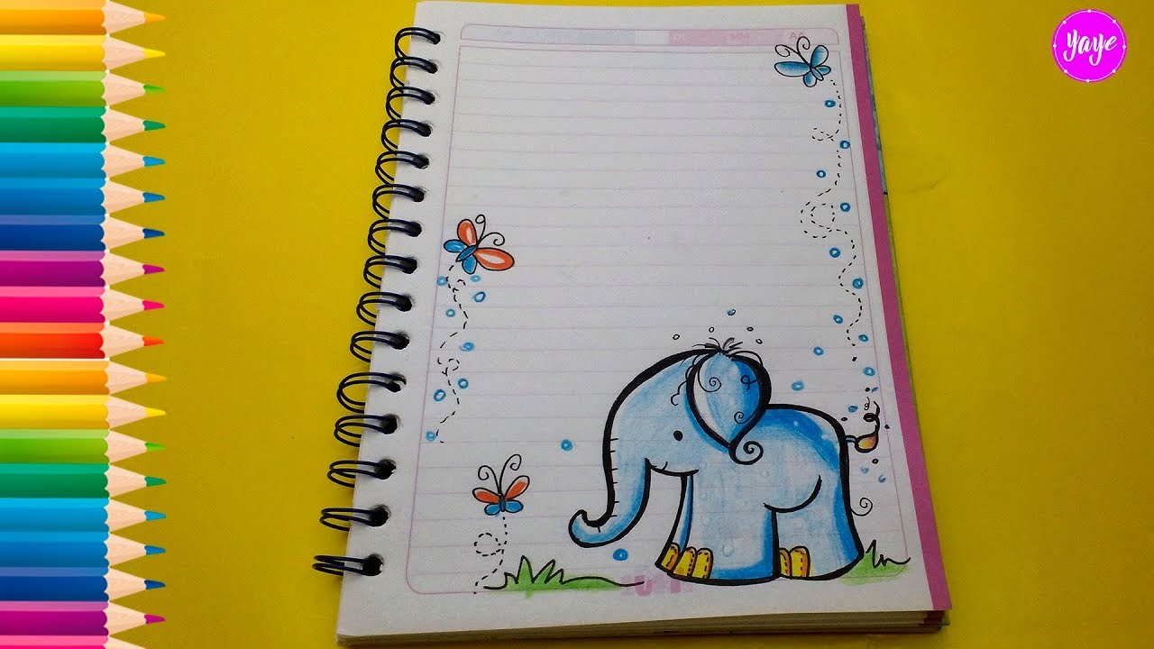 IDEAS PARA MARCAR CUADERNOS - Cómo dibujar márgenes - Dibujos para niños -  Yaye - thptnganamst.edu.vn