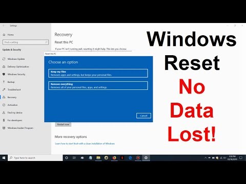 How to Reset Windows 10 to Factory Settings without losing data - Virus Removal - Free & Easy