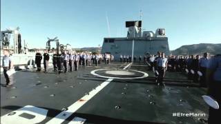 Flag raising on the FS Chevalier Paul (D621)