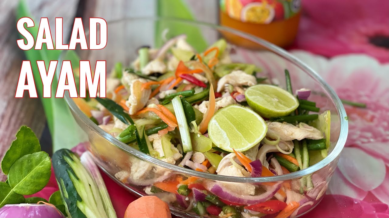 Salad Ayam sos Sunquick chicken salad menu diet Jom Masuk Dapo