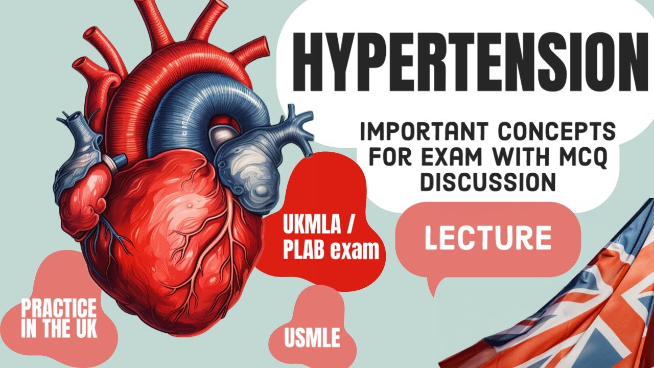 Hypertension | Important concepts | UK MLA / PLAB 1 exam with MCQ discussion lecture |USMLE | Part 1