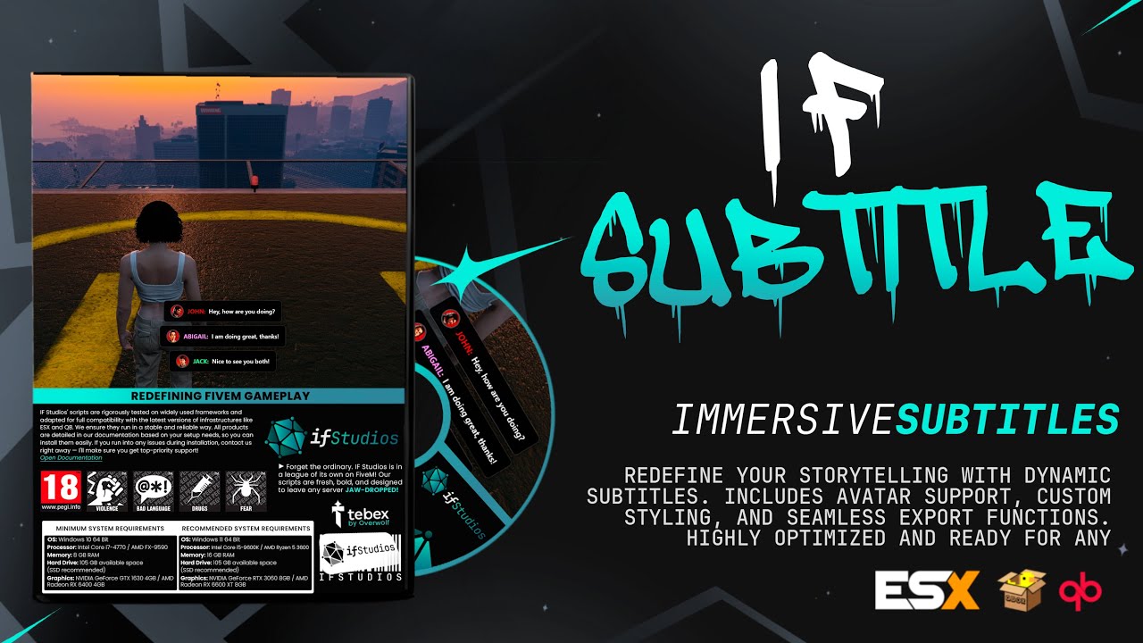 IF Subtitle - Premium Cinematic Subtitle System FiveM