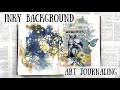 Inky background art journal page