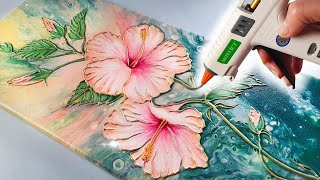 PRECISION Glue Gun Hibiscus - EASY Techniques, Stunning Results | AB Creative Tutorial screenshot 1