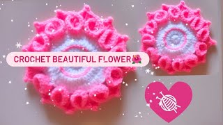 How to Crochet Flower🌺 Crochet beautiful flower✨ super easy beautiful Crochet Flower😍 amazing motif💕