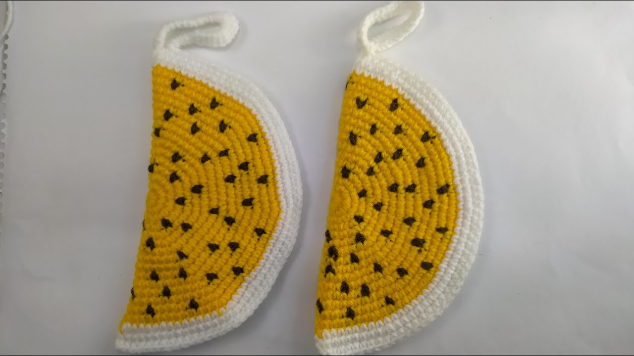 PIÑA tejida a crochet paso a paso para agarradera de ollas o adornos de cocina