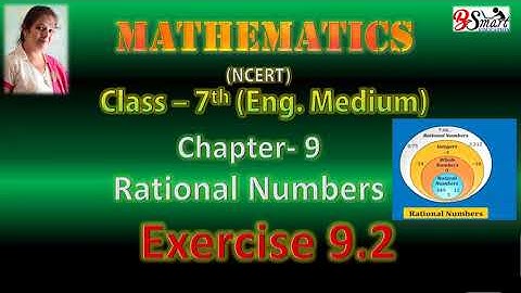 7th Maths Ch-9 Rational Numbers - Exercise 9.2