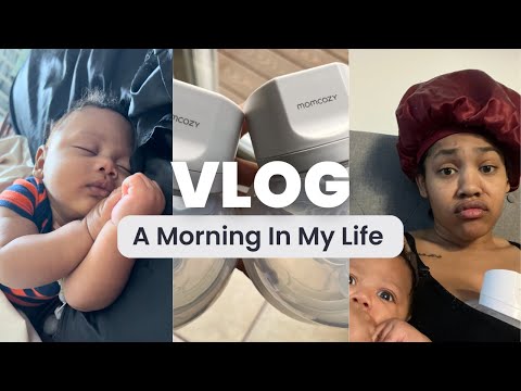 MY Morning Routine with my 6 month old ft. Momcozy