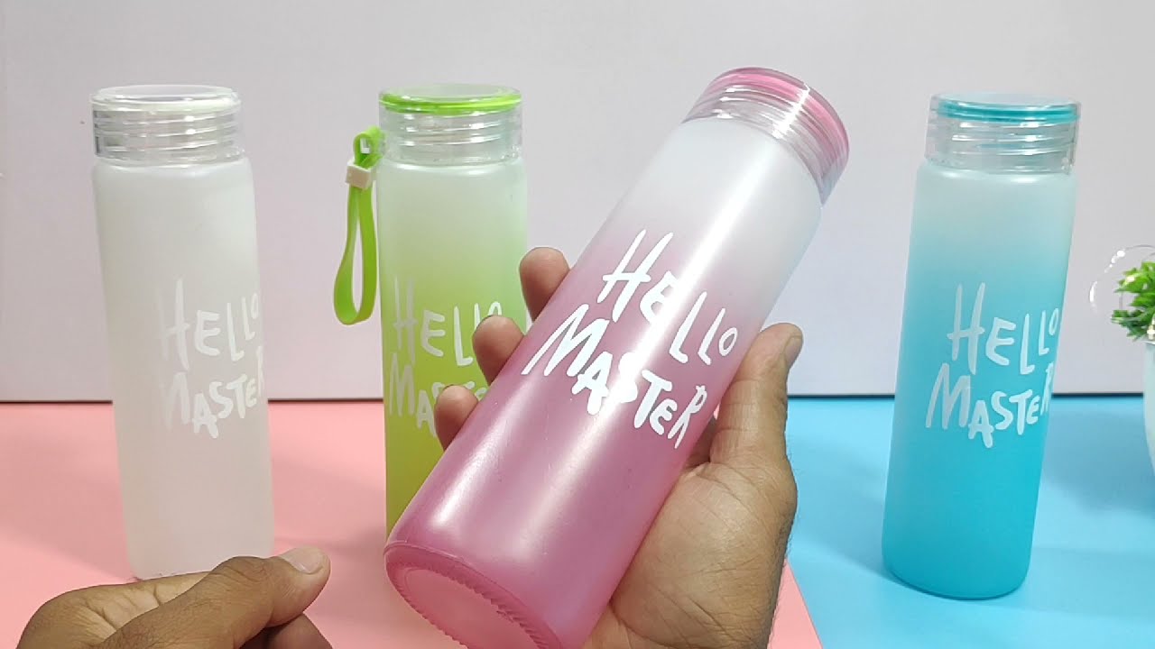 INFInxt Glass Water Bottle Translucent Frosted Bottle | Giftastic.in Unique Gift Store in India