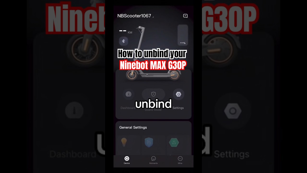 How to unbind from the MAX G30P in the Segway-Ninebot app.🛴📲 #ninebot #scooter #segway