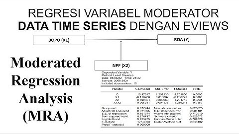 Tutorial Regresi Variabel Moderator Data Time Series dengan Eviews