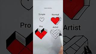 3d heart drawing 💓 😍 #drawing#art #love #satisfying
