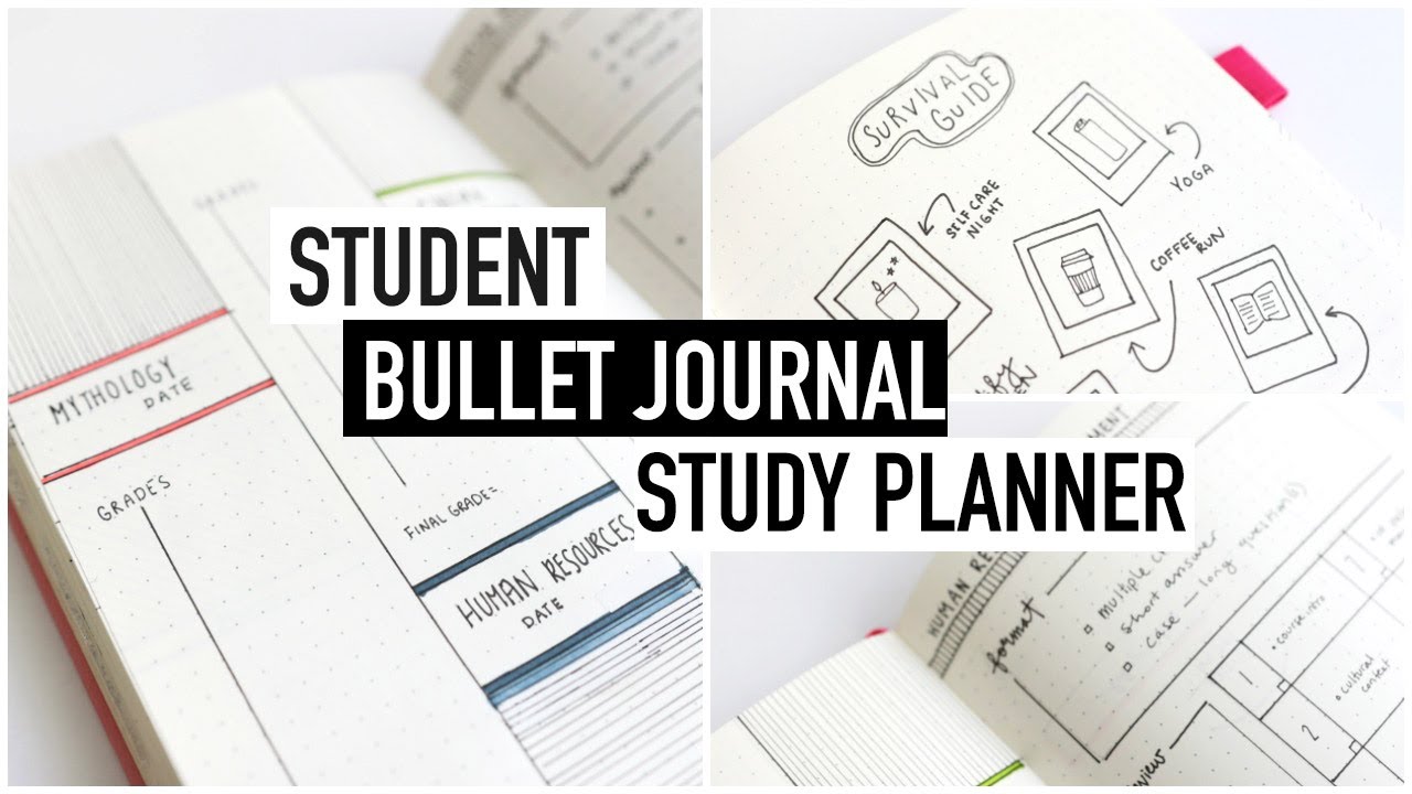 BULLET JOURNALING for STUDENTS | university study planner + exam spreads -  YouTube