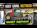 1932 ford 3 window coupe rust repair on a real hot rod