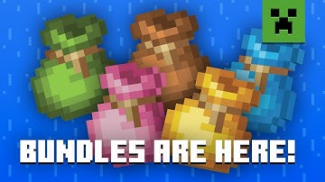 BUNDLES ARE FINALLY IN MINECRAFT!