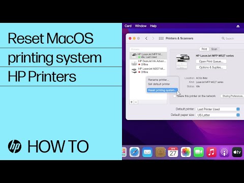 How to reset the printing system in MacOS | HP Printers | HP Support