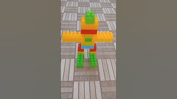 🤖🤖 Making Robot using Building blocks 🧡 #ytshorts #viralshorts #lego #buildingblockstoys