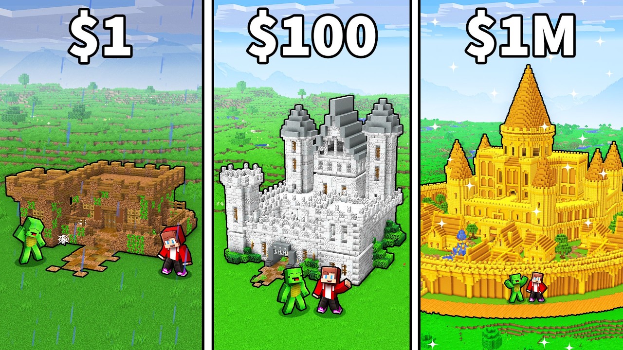 Mikey and JJ Maizen: from POOR to RICH Kingdom Evolution - Minecraft